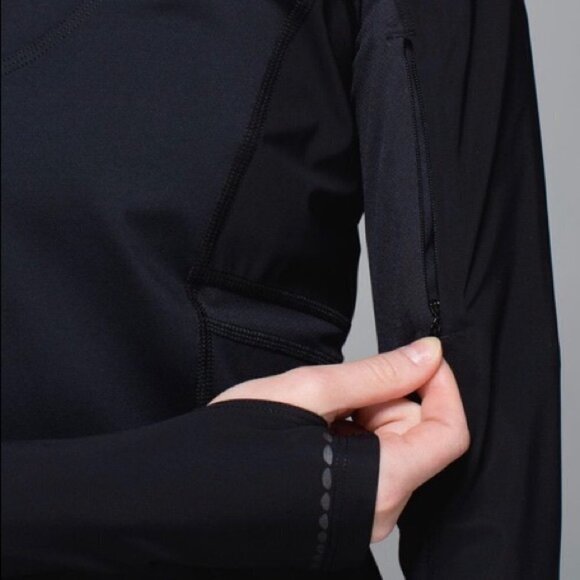 Lululemon Trail Bound 1/2 Zip Black Size 4 - Picture 3 of 11